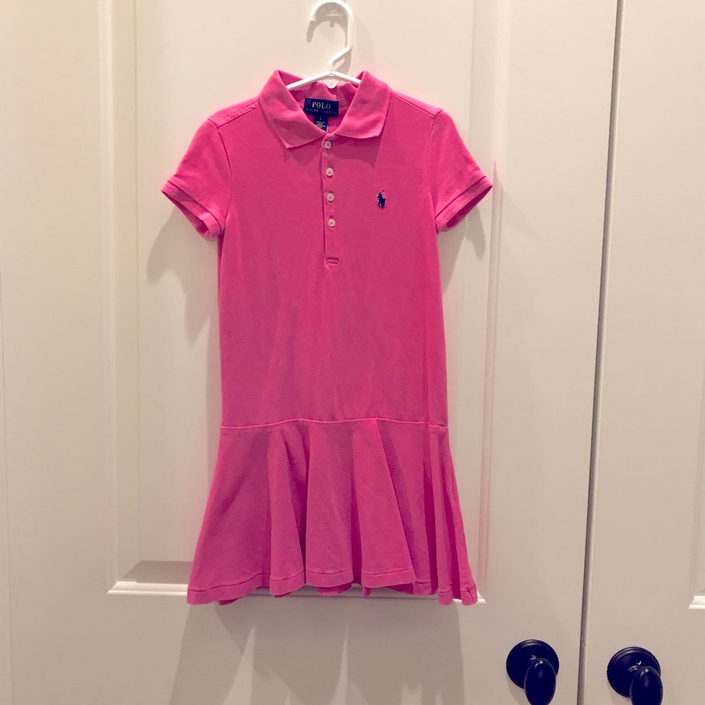 Girls Polo Dress Pink